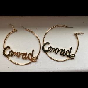 “Comrade” hoop earrings
